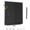 KOOEIN Tende a Rullo oscuranti Retrattile, Tende Parasole, Tende Avvolgibile con Ventose per finestre/Porte, Tende Regolabili, 30-76 cm di Larghezza Tenda Isolamento Termico,Black-75x125cm/30x49in