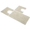 Sophie Maison Poppy Set Tappeti Bagno, 100% Microfibra Poliestere, Tortora, 45 x 75+45 x 40