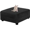 Yekuhe Velluto Copri Pouf Quadrato Elasticizzato Copri Poggiapiedi Quadrato Pieghevole Copertura Dell'Ottomano con Fondo Elastico Sofa Protettore per Soggiorno (Color : A2, Size : 75x75cm/30x30in)