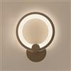 Eurekaled - Applique LED da parete Saturno 9W 1000lm Luce naturale 4000K - Lampada da muro per spazi interni, camera, corridoio, soggiorno - IP20