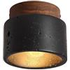 YACNYWJA Plafoniera Semplice in Travertino Nero, Lampada da Soffitto da Semi-Incasso, E27 1 Testa Vicino al Soffitto, Lampada A Sospensione Semplice E Creativa, per Soggiorno, Camera da Letto, Cucina