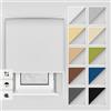 Estika Tenda a rullo oscurante termica con foratura - 60 x 150 cm - Bianco - montaggio a soffitto o parete, per interni, per finestre, protezione solare