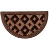 emmevi Zerbino Ingresso Vellutato 40x70cm Tappeto Antiscivolo Lavabile MOD.Gold Dis_11 SEMILUNA Marrone