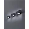 Universo - Applique da esterno lampada da parete in alluminio e vetro per giardino e terrazzo - IP44 attacco E27 max 60W dim. 12,5x22x9 cm (Nero)