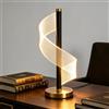 FDOIUTU Lampada da Tavolo a Spirale LED, Lampada da Scrivania Moderna Design 7W ,luce notturna in acrilico,Lampada da scrivania orientabile in 3 colori,Può essere utilizzato in camera da letto, studio (nero)