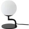 Mengjay Lanterna desktop semplice romantico solido da tavolo lampada da comodino luce palla di vetro rotonda paralume Ball G9 Lampada da tavolo camera da letto soggiorno ufficio (nero)