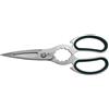 Sanelli Ambrogio Forbice da Cucina, Interno del Manico Ergonomico Soft-Touch - Materiale: Inox Sabbiata - Misura: Cm 24 - Colore: Nero