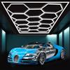 HJDSUDU Luci LED Esagonali Super Luminose da Garage a Soffitto a Nido d'Ape, 14 Hex with Rectangle Frame
