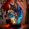 Generic Luce notturna a LED 3D a forma di animale - Lampada da tavolo in resina e vetro colorata, graziosa decorazione in stile retrò per cameretta/ufficio(C*)