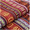 BrightGlow Tessuto in Cotone per Cucire con Motivo Etnico Stoffa Boho Venduto al Metro Fiori Esotici Stoffa in Cotone e Lino Stoffa Decorativa Retrò Multicolore per Cucire Stoffa per Costumi 2# 400 X
