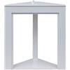 Rebecca Mobili Cornice Camino Ad Angolo, Caminetto Decorativo Angolare, Bianco, Mdf, Per Salotto Camera Da Letto - Misure: 100 x 90 x 45 cm (HxLxP) - Art. RE6742