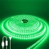 HEGEHE Striscia LED 220V [15M, Verde], con impostazione ON/OFF, 120LEDs/m Striscia LED impermeabile IP65 flessibile e tagliabile CRI90+, illuminazione decorativa per casa e negozi