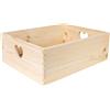 Creative Deco Grande Scatola in Legno per Pasqua | 40 x 30 x 13 cm (+/- 1 cm) | Scatole con Maniglie a Cuore Cassetta Contenitore Portaoggetti Portagiochi | Ideale per Decoupage Documenti e Attrezzi