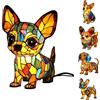 Generico Lampada Bulldog Inglese, Lampada Corgi, Luce Notturna da Tavolo Bulldog Francese in Resina Colorata, Luce Notturna Artistica Serie Cani, Lampade da Tavolo a LED a Tema Cani Carini (A)