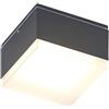 Lindby Plafoniere LED (Moderno) colore Nero, in Alluminio lampadina inclusa lampada da esterni per giardino terrazzo balcone e casa plafoniera