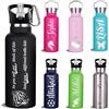 Xiuyours Personalizzata Borraccia Termica con Nome Incisione Logo Borracce Personalizzate Bottiglia Termica Personalizzabile Regalo per Bambini Adulti Scuola (Acciaio Inox, 350ml, 7 Colori Disponibili)