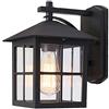 Mengjay Lampada da parete da esterno nostalgica E27 Max.60W 230V IP23 Lampada da Parete per Esterno in Metallo Colore Nero per cortile e giardino