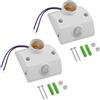 ISTOVO 2X Base Porta Lampada con Sensore di Movimento Infrarossi