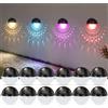 Aigostar Luce Solare LED Esterno,Gradiente di colore RGB,IP44 Impermeabile Lampade da Parete Auto On/Off Lampade Solari da Giardino,Luci Solari Esterno per Giardino,Patio,Recinzione,Cortile,12 Pezzi