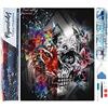 Figured'Art Diamond Painting Art 5D kit completo 40x50cm Tela Arrotolata Interamente da Ricoprire di Diamonds Quadrati - Leone E Teschio - Pittura Diamante - Attività Creativa per Adulti