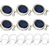 NIDONE 6 Pezzi Luci del Barattolo Appeso, Luce sul Coperchio del Barattolo con muratura Solare con luci a spago da 2 m Maniglia 20 LED LAMPAGGIO LATERNA per Decorazione del GARDAR Luce Calda