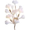 KEYQEEN Lampade da parete a LED con fiori di ginkgo biloba da 27W, applique da parete creativa nordica moderna per illuminazione interna per arredamento da comodino backgroud
