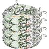 emmevi Set 4 Cuscini Sedia Rotondi Cotone Lavabili Morbidi Coprisedie Design Rustico Fiori Montagna
