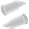 A2ZWORLD 2 Pezzi Porta Faretto da Binario Trifase, Attacco GU10 orientabile e ruotabile, Corpo Bianco, attacco 4 fili, compatibile con 3 linee di accensione, Max 50W 220V
