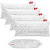 SOFTIMI Premium Cuscino Trapuntato - Antiallergico - Anticarie - Inodore Immediatamente utilizzabile - Con Regolazione Della Durezza (Set di 4 Cuscini 50x90 cm)