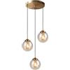 MyLjp Vintage Decorativo Pendente Luce 3 Luci Lampadario Ristorante In Stile Nordico Lampada A Sospensione In Vetro Nero E27 Sala Da Pranzo Soggiorno Isola Cucina Lampade A Sospensione Lineari(B)