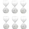 Mandorle by Paben 6 Pezzi Clessidra alt. cm 8 - diametro cm. 3,9 Bomboniera Battesimo Comunione Cresima Matrimonio Ogni pezzo con scatola bianca (Bianco)