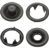Getmore Parts Bottoni automatici Jersey, ottone, inossidabile, priva di nichel - da 50 pezzi (nero, 15 mm)