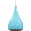 Mengjay Moderna Creativo Macaron Ristorante Lampada a sospensione Illuminazione a soffittodi Testa Singola Cafe Bar Camera Alluminio personalità Lato del Letto Corridoio Piccolo lampadario E27 (blu)