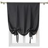 ele ELEOPTION Tenda Oscurante Semplice con Lacci, con Tasca per Asta, per Isolamento Termico, Oscurante, per Camera da Letto, Soggiorno, Cucina, Finestra Piccola, Poliestere (80x120cm, Nero)