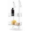 REGPLEX REALIZZIAMO LE TUE IDEE REGPLEX Porta Shampoo Doccia da Appendere, Plexiglass Trasparente, Organizer Bagno con 2 o 3 Mensole, Montaggio Senza Viti, Porta Sapone e Accessori Doccia 2 mensole adatto a vetri 6-15 mm