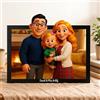 VEELU Cornice Personalizzata con Foto Cartoon per Mamma, Regalo Festa della Mamma Originale, Ritratto Personalizzato in Legno con Nome, Idea Foto Personalizzato Compleanno Regalo, Decorazione Casa (M-1)