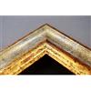 Artecentro Cornice Dorata per Quadri - Oro/Colore con o Senza passepartout in Legno-Varie Misure (Oro/Avorio, 40 x 40 + passepartout)