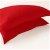 Corredocasa Coppia Federe Percalle 100% Puro Cotone per Cuscino Letto, Morbidezza Effetto Seta con qualità Superiore, Made in Italy, Copricuscino Letto Chiusura a 3 volani (Bordeaux)