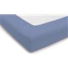 PENSIERI DELICATI Lenzuolo Singolo 90x200 cm, Lenzuolo Sotto 1 Piazza in Tinta Unita con Angoli +25 Realizzato 100% in Cotone, Made in Italy, Colore Azzurro