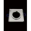 LineteckLED® - N6019-Q- Kit 5pz Faretto Quadrato Incasso Fisso Farettino Spot Ghiera Argento