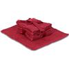 Casatessile Lavette Colorate Set 6 Pezzi 30x30 cm Lavette Bagno 30x30 per Neonato o Ospiti - Bordeaux