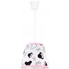 Light Home LH Light-Home - MINNIE - Lampadario a Sospensione - Lampade a Sospensione in Metallo con Paralume Moderno - E27-1-Luce - Bianco e Rosa