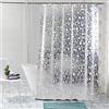 KOSHIFU Tenda per Doccia con Anelli 240 x 200 CM Impermeabile Antimuffa per Vasca da Bagno. Tenda Trasparente EVA 3D Ciottoli Moderna Antivento Caldo