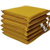 HABITA 33 HOME Set 4 o 6 Cuscini Sedie Cucina Loneta Sfoderabili (6 Sorrento Giallo) | Coprisedia con Laccetti, Cuscino Sedia in Loneta, Cuscini per Sedie Quadrati, 40x40x5 cm, double face, Made in Italy
