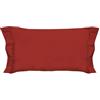 PENSIERI DELICATI Coppia di Federe 52x82 cm con Finitura a Due Volani in Tinta Unita, Realizzato 100% in Cotone, Made in Italy, Colore Rosso