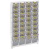 DesignPlex Espositore schedine e gratta e vinci da parete in plexiglass trasparente a 32 tasche Misure: 44 x 9 x H69 cm