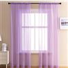 Duories Set di 2 Tende Trasparenti in Voile per Soggiorno, Tende Semi-Trasparenti per Soggiorno, Moderna Tenda in Voile con Occhielli per Finestra, Camera da Letto, Porta Balcone, 140x180cm, Viola