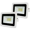 WCT 2 Pack Proiettore LED 30W Bianco Caldo (3000K) Proiettore IP68 Impermeabile Riflettore A Parete Esterno Illuminazione Proiettore Quadrato Giardino Luce di Sicurezza Esterna