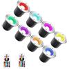 MOERGO 8PCS Faretti Ad Incasso Giardino - 6W Faretto Incasso Led Da Esterno, Luce sotterranea COB cambia colore RGB con telecomandi RF, 12V 24V 110-220V Lampada da terra da incasso per esterni ( Color : Rgb