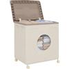 COSTWAY 45 L Scatola di Stoccaggio con Coperchio e Ruote, Contenitore per Bucato con Finestra Trasparente per Vestiti, Organizer Portatile in Plastica per Casa, Palestra e Camera da Letto (Grigio)